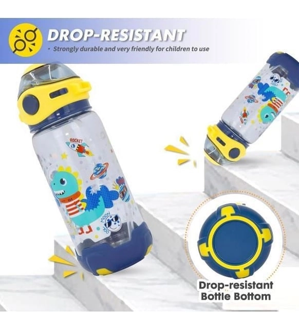 Dream Vest Dinazor Mavi Şeffaf ve Askılı Matara VST-MT0006