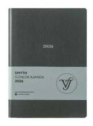 Victoria’s Journals Smyth Esnek Kapak A5 2026 Günlük Ajanda Gri 226-2411