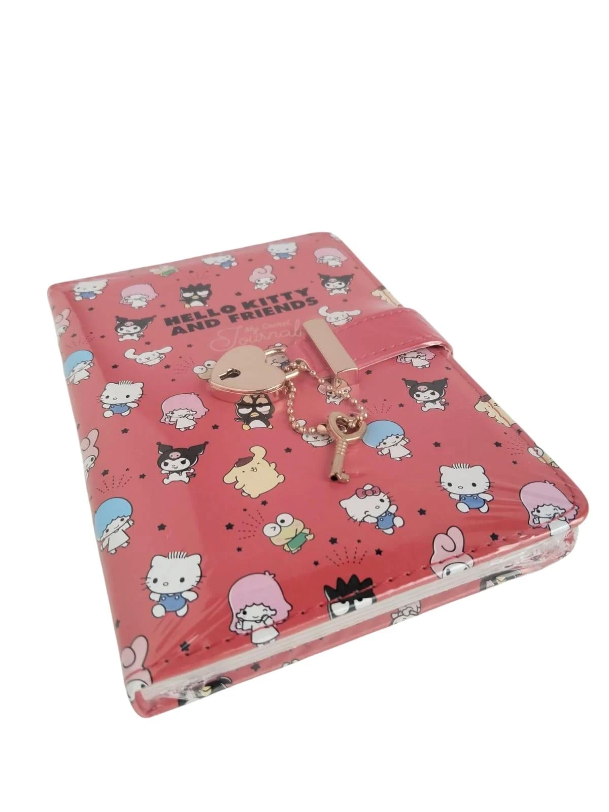 Victoria’s Journals Hello Kitty ve Arkadaşları Kalp Kilitli Günlük A6 Defter 192 sayfa 80 gram 525-2019