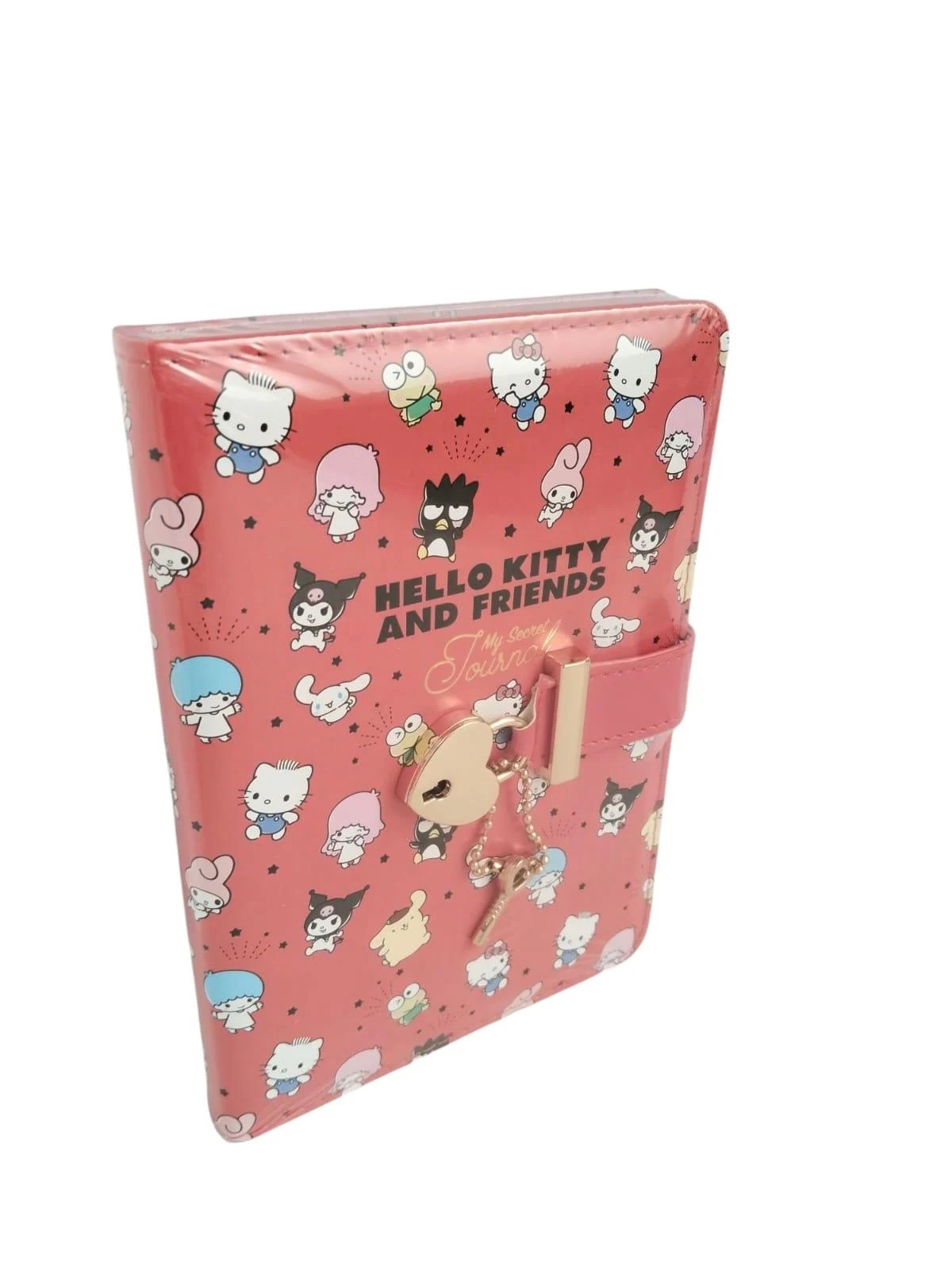 Victoria’s Journals Hello Kitty ve Arkadaşları Kalp Kilitli Günlük A6 Defter 192 sayfa 80 gram 525-2019
