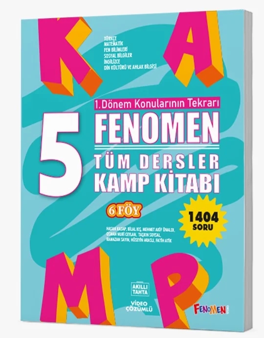 5. Sınıf Fenomen Tüm Dersler Kamp Kitabı 6 Föy 1.Dönem Konularının Tekrarı