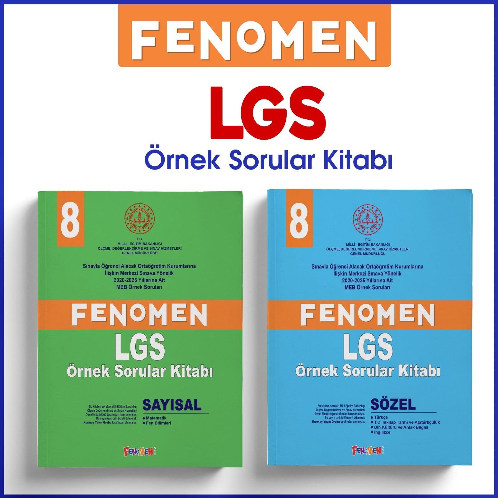 Fenomen 8 LGS Sözel – Sayısal Örnek Sorular Set