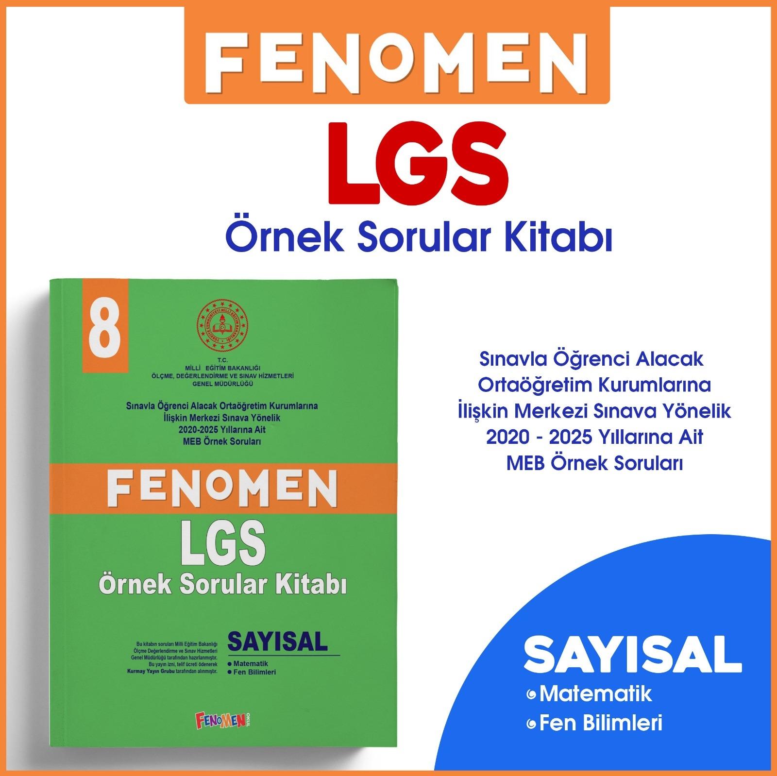 Fenomen LGS Sayısal 8.Sınıf Örnek Sorular Set