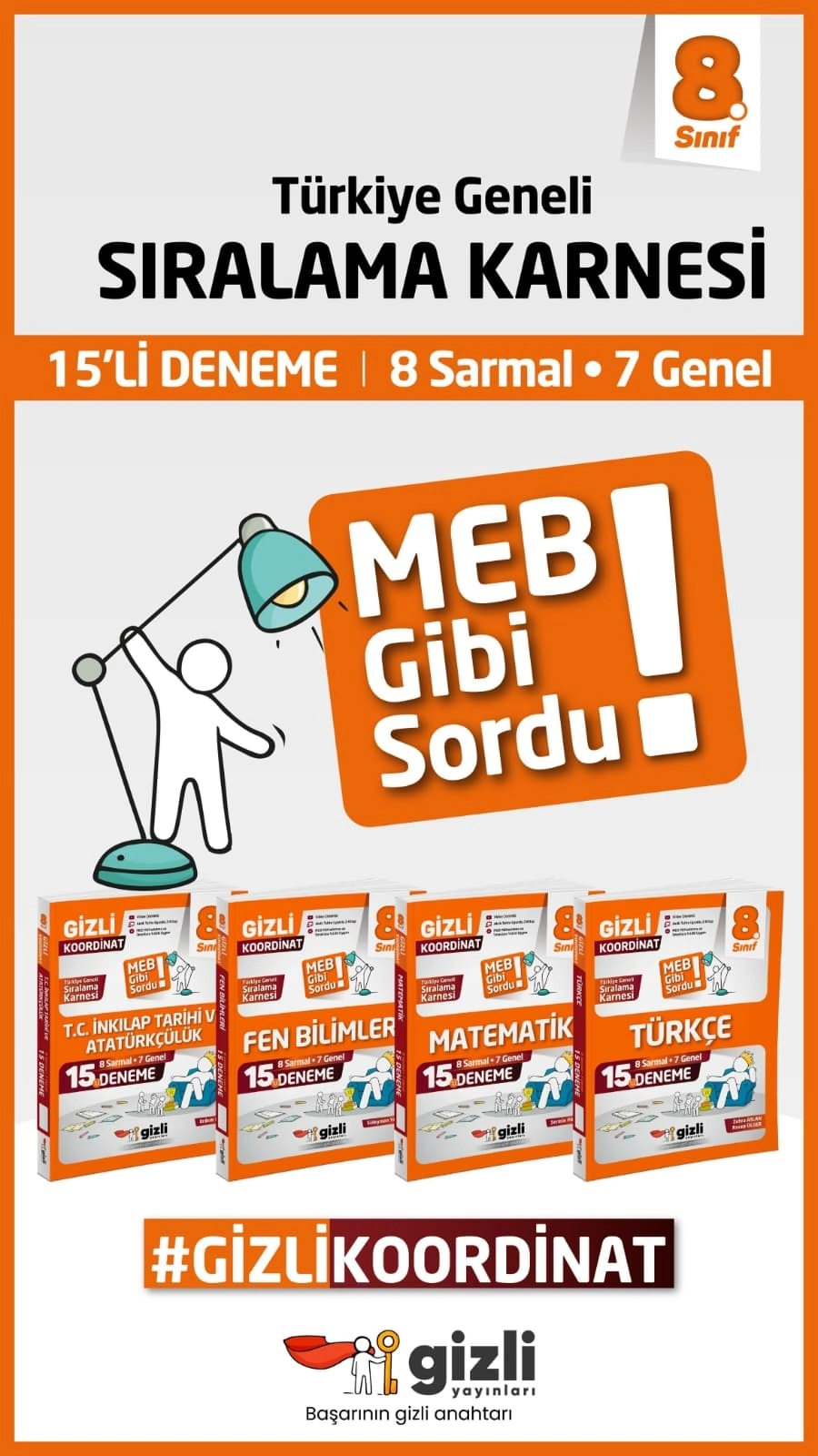 Gizli Yayınları Lgs 8. Sınıf Matematik 15’li Deneme - Meb Gibi Sordu