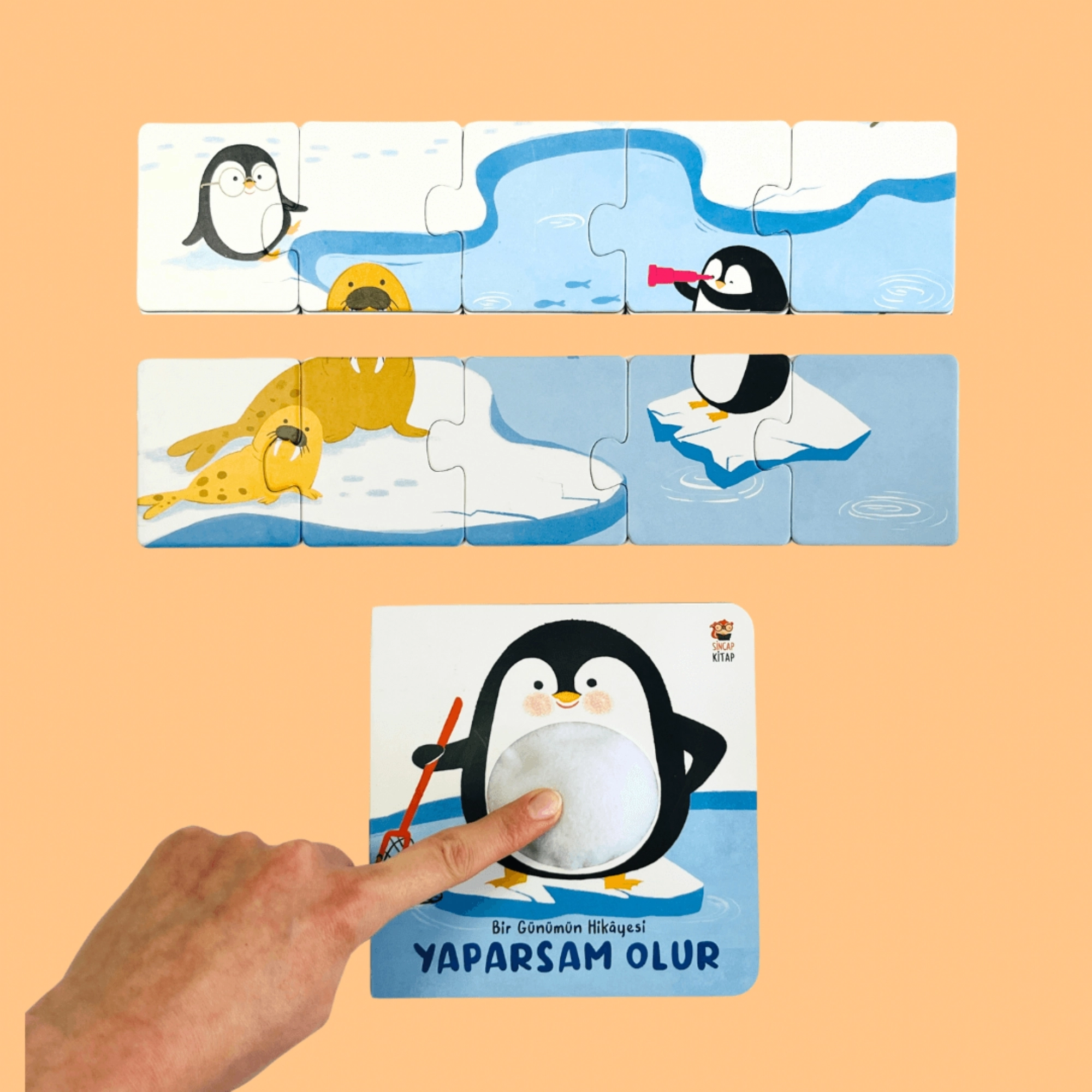Sincap Kitap Yaparsam Olur Bir Günümün Hikayesi (Vik Vikli Kitap + 25 Parça Puzzle) - Mısra Karahan
