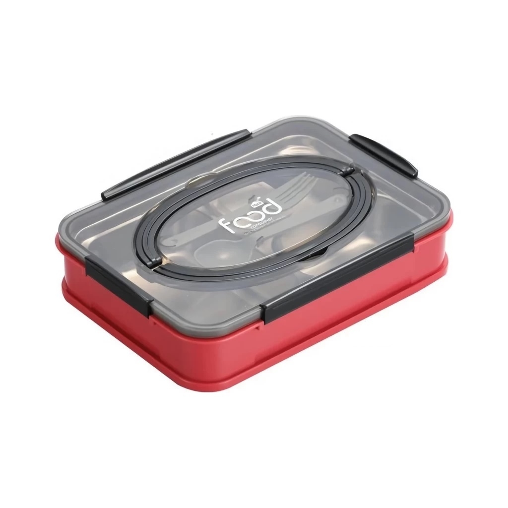 Vagonlife Yemek Kabı Paslanmaz Çelik Bölmeli Lunch Box BL2201 1000 ml Pembe