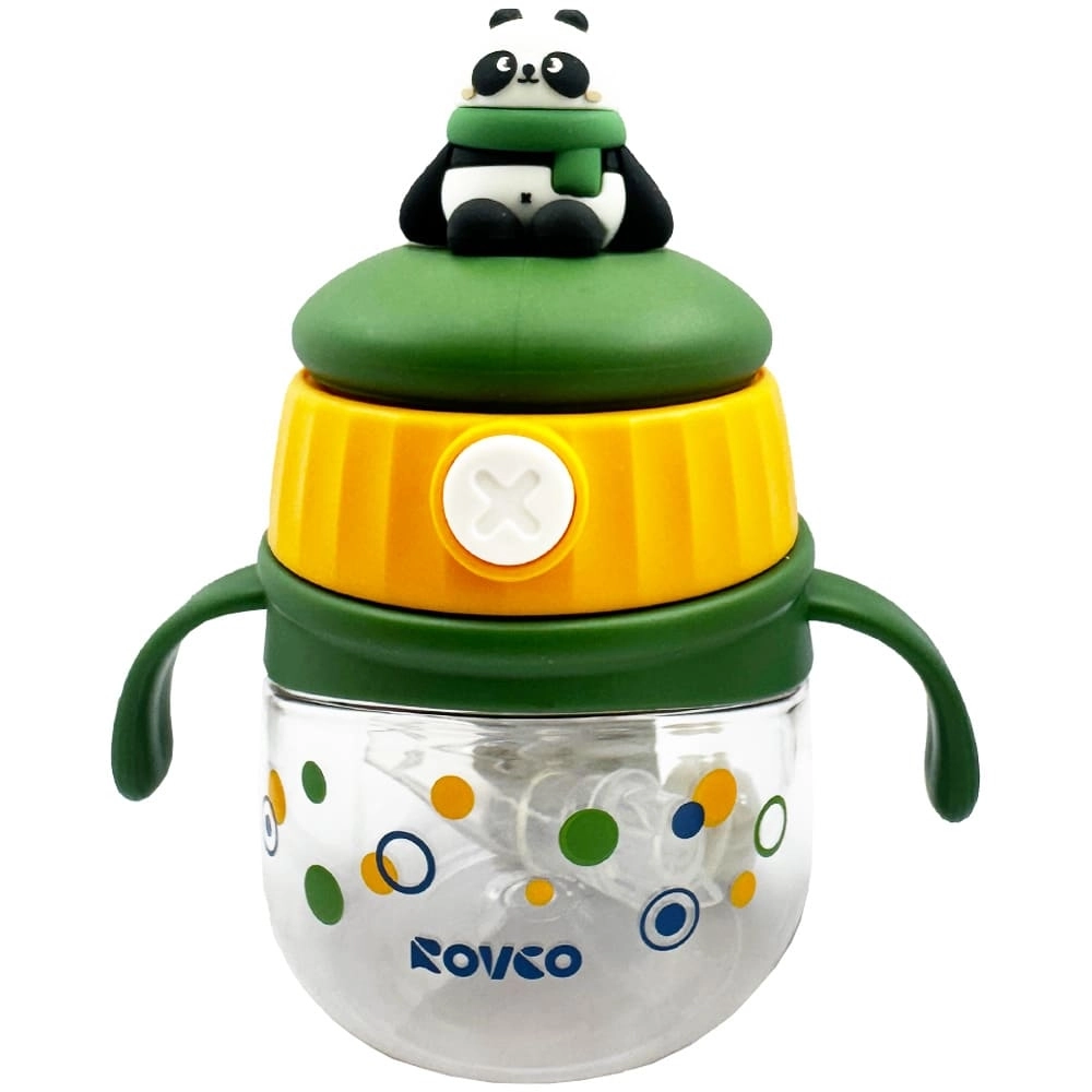 Vagon Life Rovco Ppipetli Panda Maskotlu Çocuk Matası +6 Ay 240 ML Kutulu Yeşil B1051