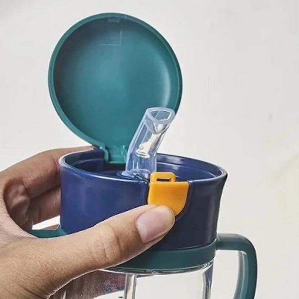 Vagon Life Rovco Pipetli Askılı Ayıcıklı Çocuk Matarası Yeşil +6 Ay 300 ml B1044